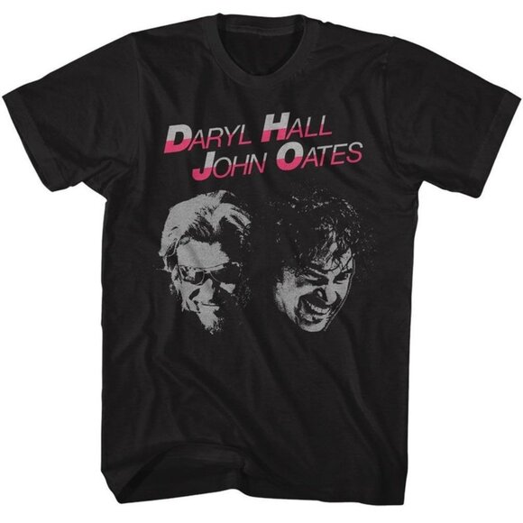 HollyMusicFan Other - Hall and Oates Two Bros Smiling Black T-Shirt